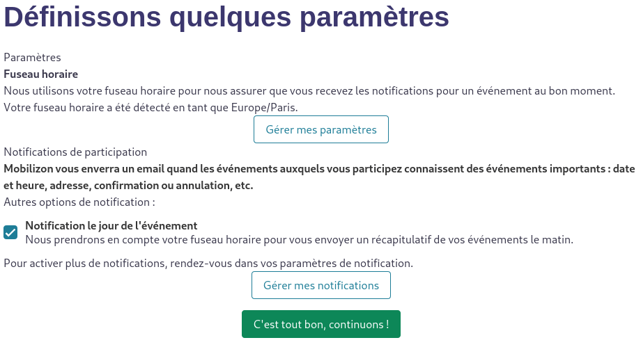 image des paramètres