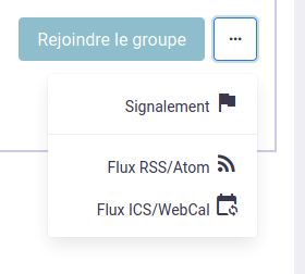 image montrant le menu déroulant avec les options