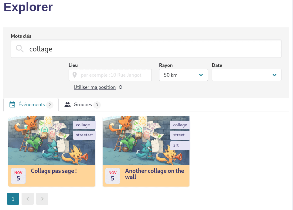 image de recherche de collage