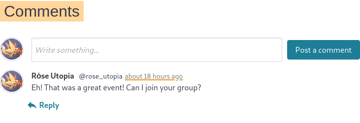 comments section