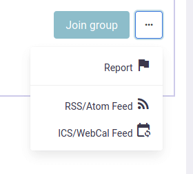 image showing news feed menu